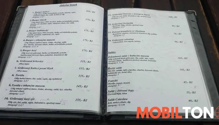 Obcerstvovna Ve Dvore Menu - Nádražní 102