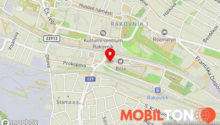 mapa Palác Food Asijská restaurace v nábř. Dr. Beneše