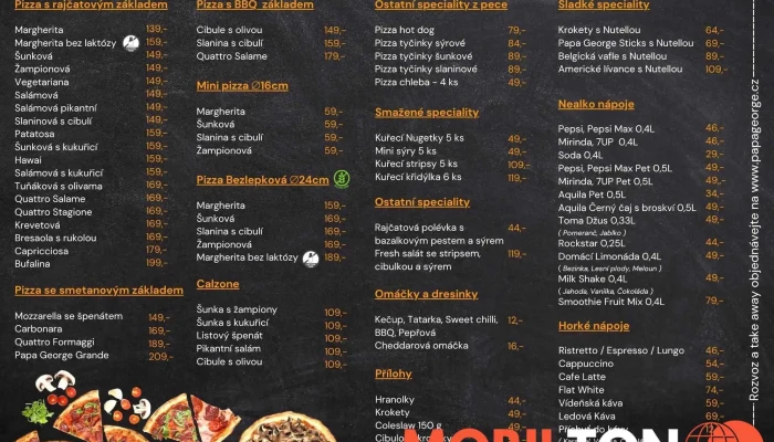 Papa George Holesov Menu - Nám. Dr. E. Beneše 23/31