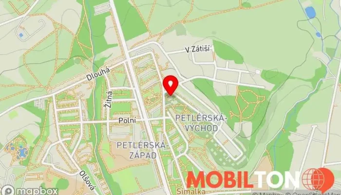 mapa Paradise Pizza Pizzerie v Miřetice u Klášterce nad Ohří