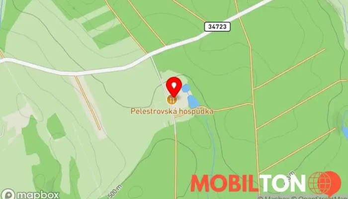 mapa Pelestrovská hospůdka Restaurace v Veselý Žďár