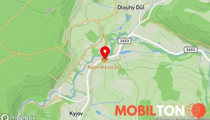 mapa Penzion a hostinec Kyjovská terasa Hostinec s ubytováním, Penzion, Restaurace v Krásná Lípa-Varnsdorf 1