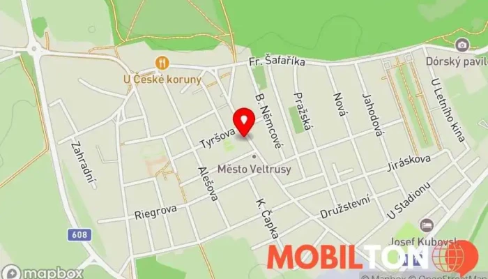 mapa Penzion a restaurace Na Závisti Restaurace v Palackého 125