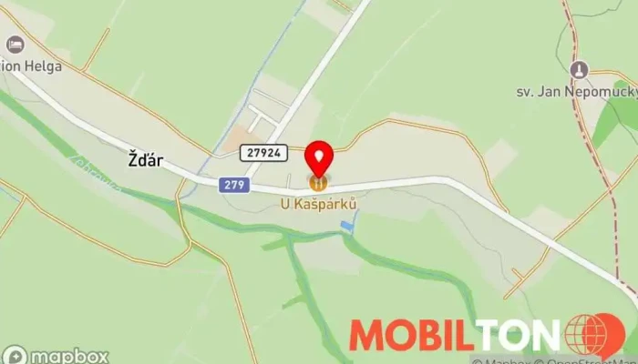 mapa Penzion a restaurace U Kašpárků Rodinná restaurace, Bar, Hostinec s ubytováním, Restaurace v Žďár