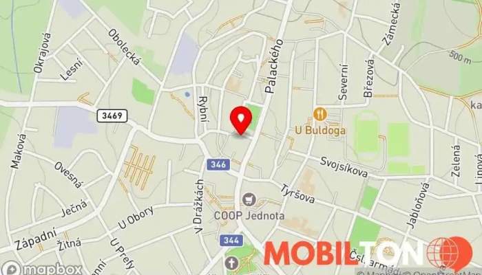 mapa Penzion Bene Penzion v nám. T. G. Masaryka 234