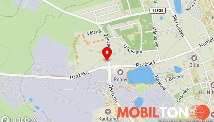 mapa Penzion Fann Hotel v Zahradní 710