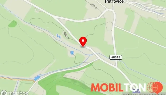 mapa Penzion Na Pilce Restaurace v Petrovice-Okříšky