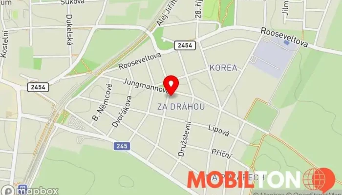 mapa Penzion Na Požárech Dům pro hosty, Penzion, Restaurace v J. Zacha 979