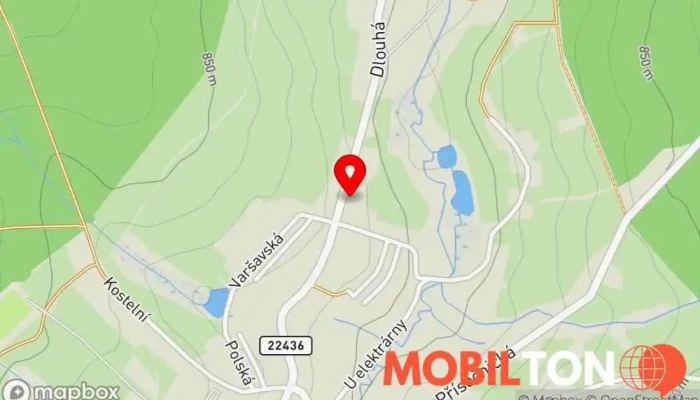 mapa Penzion U POHODY Penzion, Bar, Pizzerie, Dětské hřiště v Dlouhá 481/1
