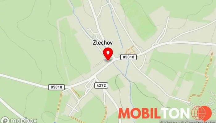mapa Penzion V Koutě Penzion, Restaurace v Zlechov