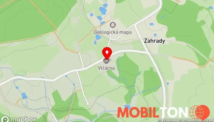 mapa Penzion Vlčárna Restaurace, Penzion v Krásná Lípa-Varnsdorf 1