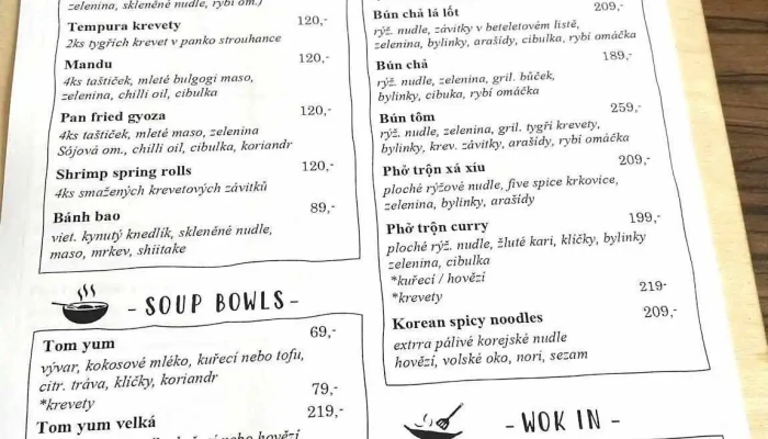Phame Kitchen -  Menu - Nám. Republiky 32