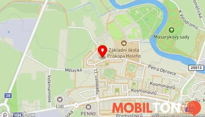 mapa Pivnice Autobus Restaurace v Kpt. Nálepky 2305