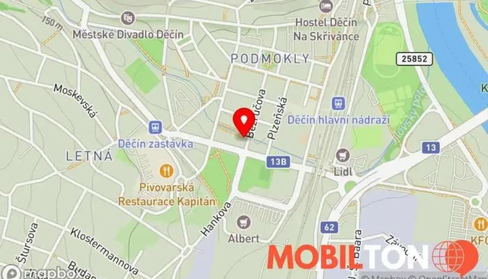 mapa Pivnice Na Kanále Pivní výčep v Bezručova 233/20
