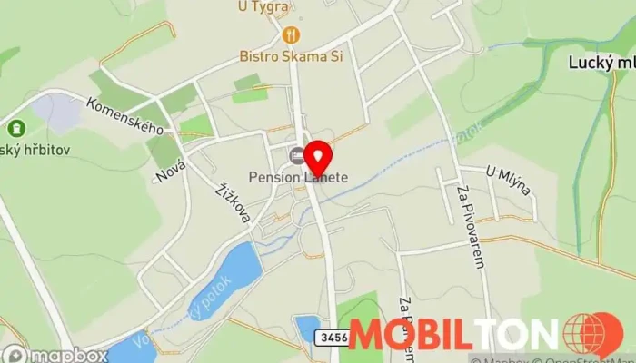 mapa Pivnice U Čápa Hospoda v 5. května 14