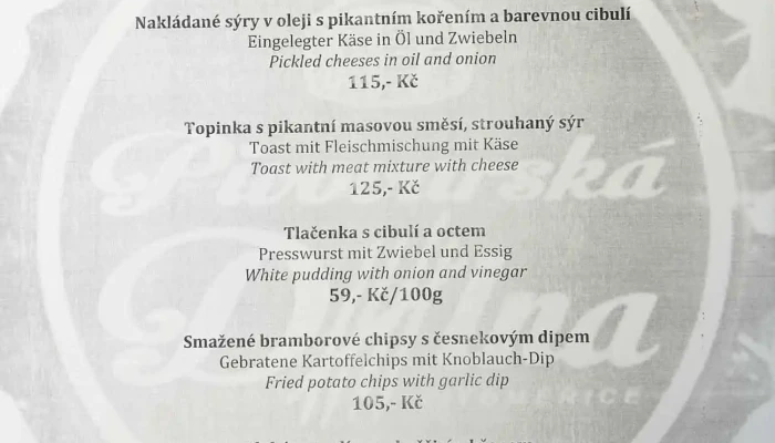 Pivovarsky Sal Menu - Město