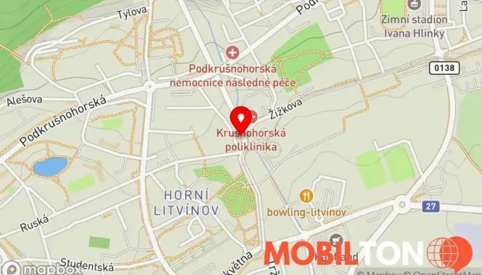 mapa Pizza BIG papa Rozvoz pizzy v Horní Litvínov