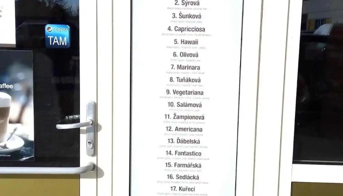Pizza Fantastico -  Menu - Tyršovo Nám. 2221