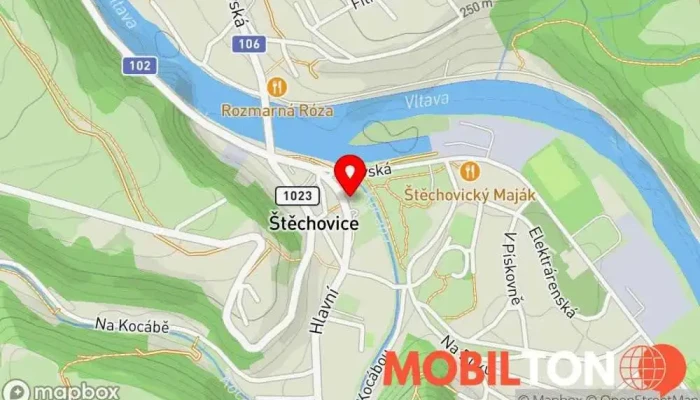 mapa PIZZA NA ZASTÁVCE Pizzerie, Česká restaurace v Hlavní 383