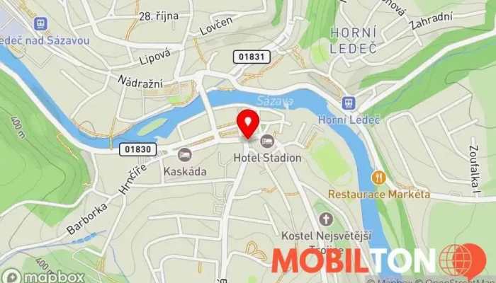 mapa Pizza NonnoLedeč nad Sázavou Pizzerie v Koželská 205
