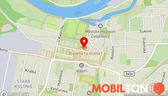 mapa Pizzeria Antonio Čelákovice Pizzerie v Na Stráni 167