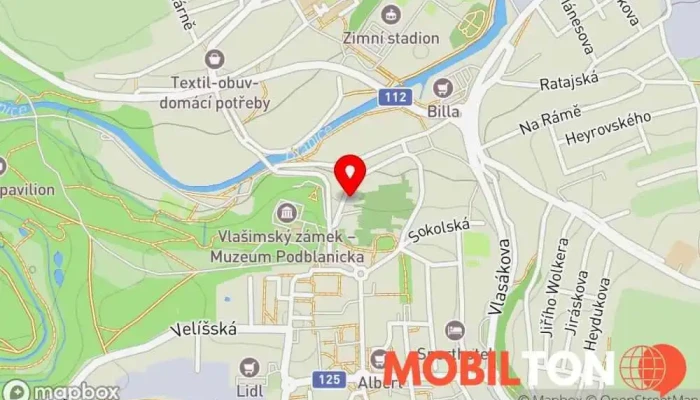 mapa Pizzeria La Mona Pizzerie v Pláteníkova 355