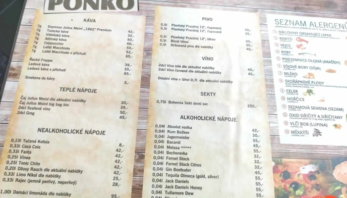 Pizzeria Ponko -  Menu - Halenkov