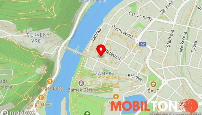 mapa Pizzeria U Tahira Pizzerie v 2, K. Čapka 809