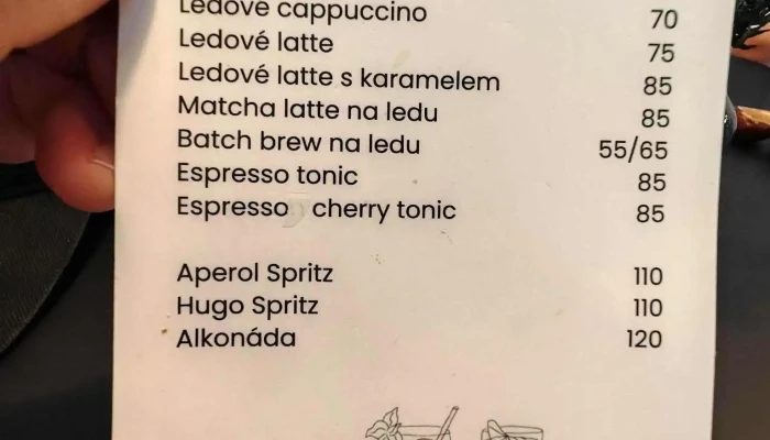 Prostor Kavarna A Bistro Menu - Nám. Mezi Šenky 120