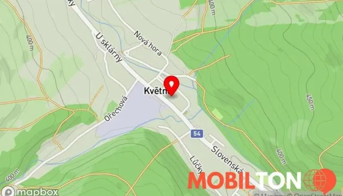 mapa Restarurace KAVÁRNA Květná Restaurace, Kavárna a bar v Strání-Květná
