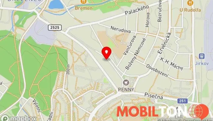 mapa Restaurace Pronájem rekreačního apartmánu v Hrdinů 1215