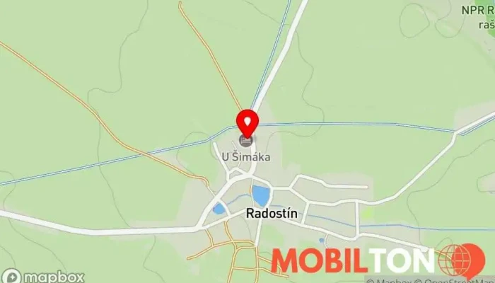 mapa Restaurace a Hotel U Šimáka Restaurace v Radostín