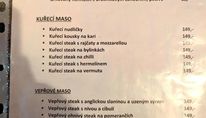 Restaurace A Penzion Olga -  Menu - Štítného 17