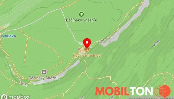 mapa Restaurace a Penzion Pod Rozhlednou Restaurace v Sněžník