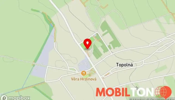 mapa Restaurace a penzion Topolský pivovar Hotel, Restaurace v Topolná