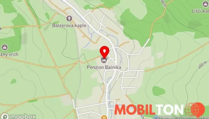 mapa Restaurace Balnika Restaurace v Mikulášovice