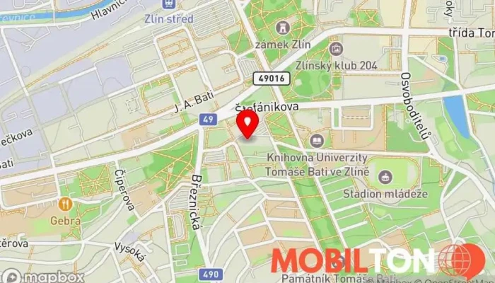mapa Restaurace Bistrotéka Valachy Restaurace, Bistro v nám. Práce 2523