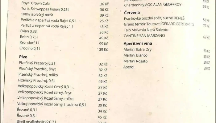 Restaurace Bistroteka Valachy Menu - Nám. Práce 2523