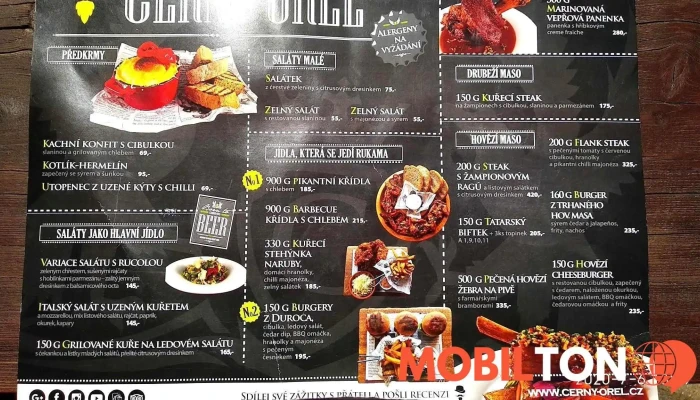 Restaurace Cerny Orel   Orlovsky Pivovar Menu - Vilová 18