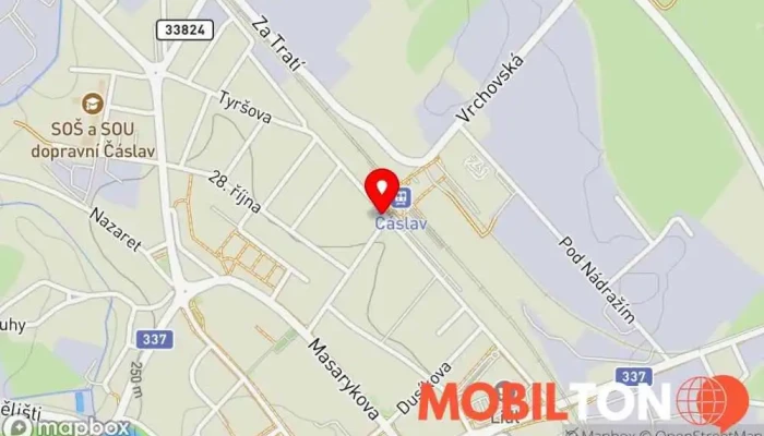 mapa Restaurace Česká Koruna Restaurace v Tyršova 197