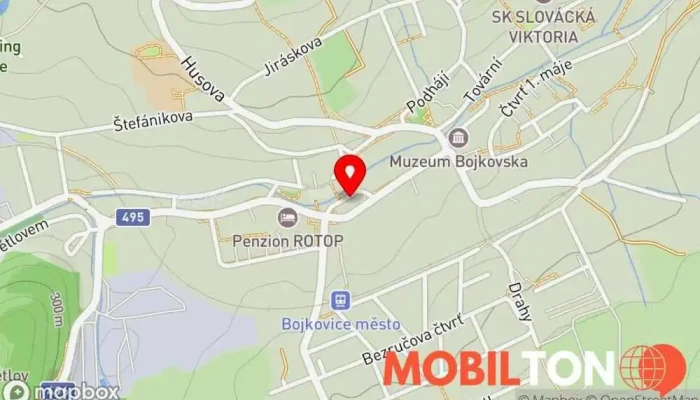 mapa Restaurace Chalupa Bojkovice Restaurace v Nábř. T. G. Masaryka 317