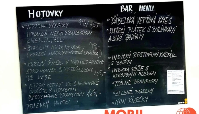 Restaurace Comelo -  Menu - Přívozní 1158