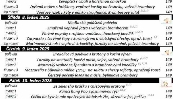 Restaurace Corrida -  Menu - K Ráji 486
