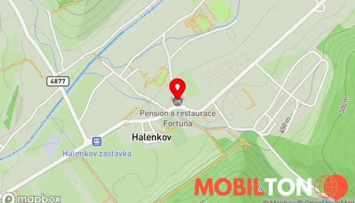 mapa Restaurace Fortuna Restaurace v Halenkov