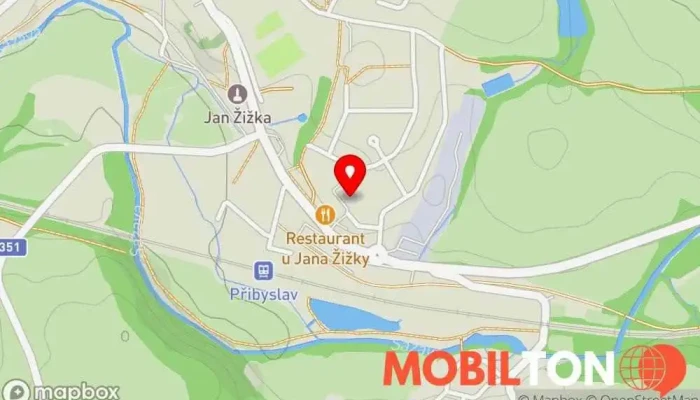 mapa Restaurace Hasičský hotel Rodinná restaurace v Husova 385