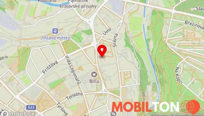mapa Restaurace Jihlavský Parlament na Terasách Restaurace v Havlíčkova 5628/26