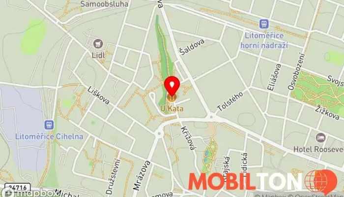 mapa Restaurace Katovna  v U Katovny 58
