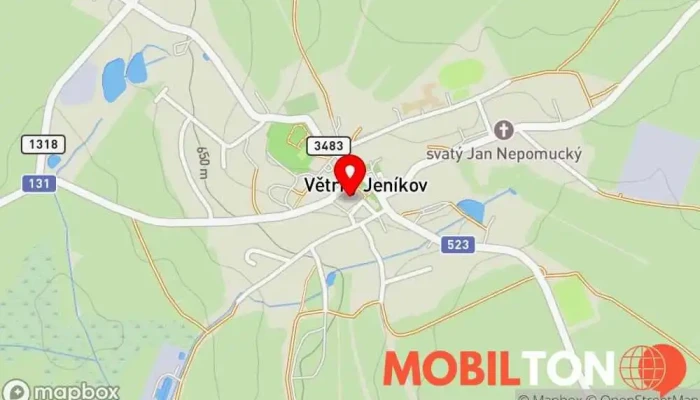 mapa Restaurace K.D.s.r.o Restaurace v Větrný Jeníkov