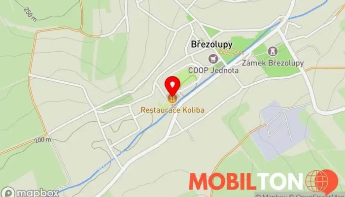 mapa Restaurace Koliba Březolupy Restaurace v Březolupy