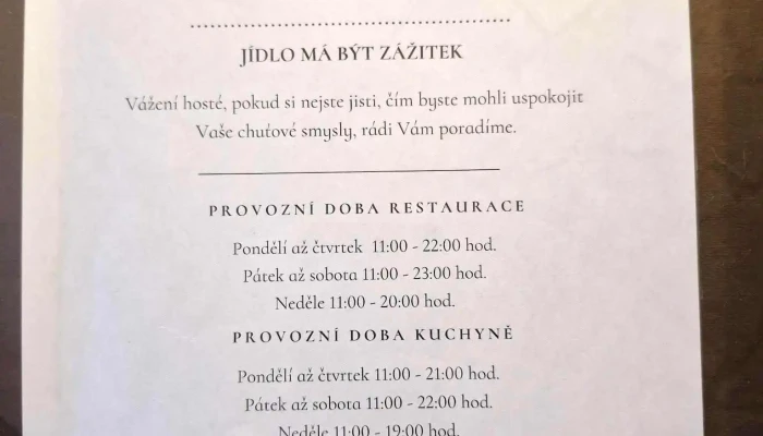 Restaurace Konicek Menu - Mařatice